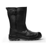 Leather Zip up Steel Toe Boots